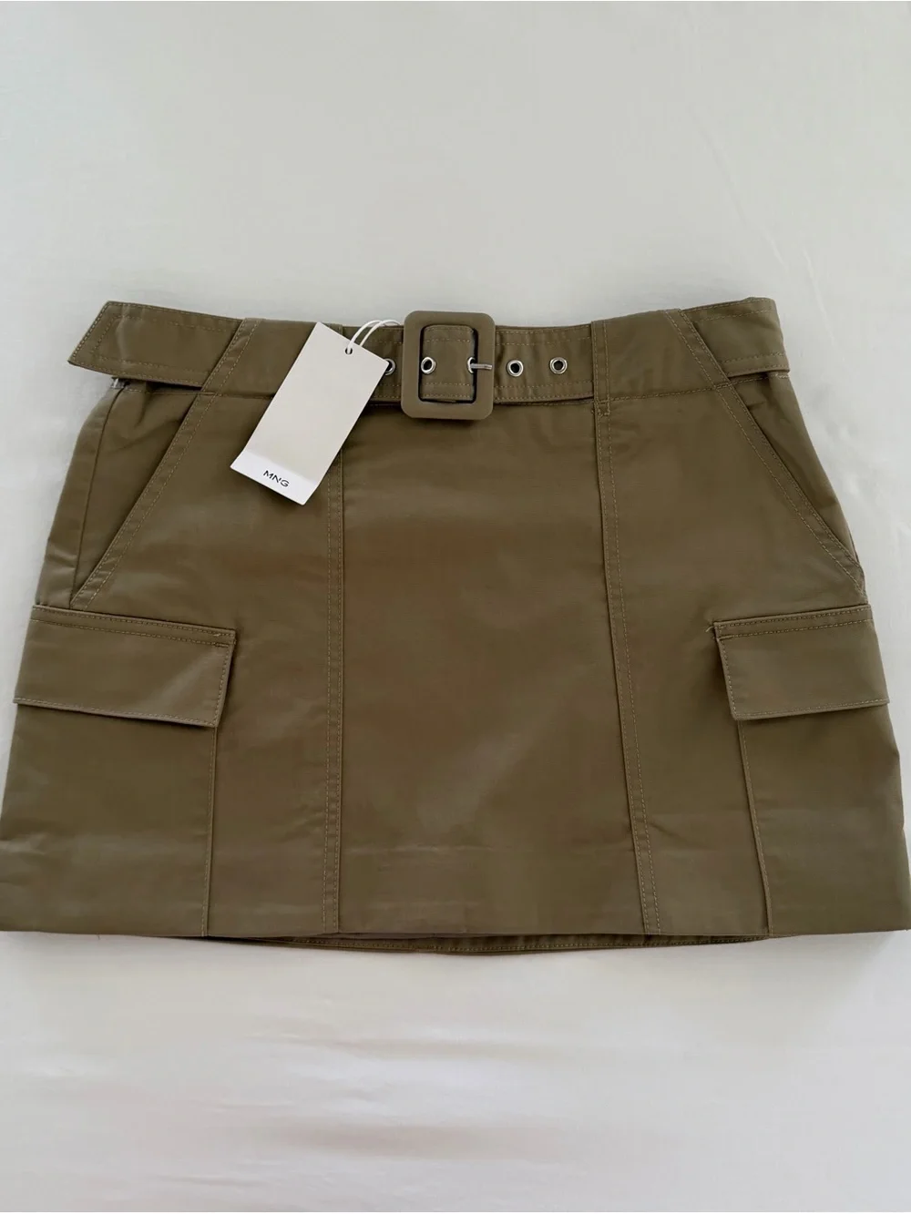 Mango Cargo Mini-Skirt With Belt - Picture 9 of 14